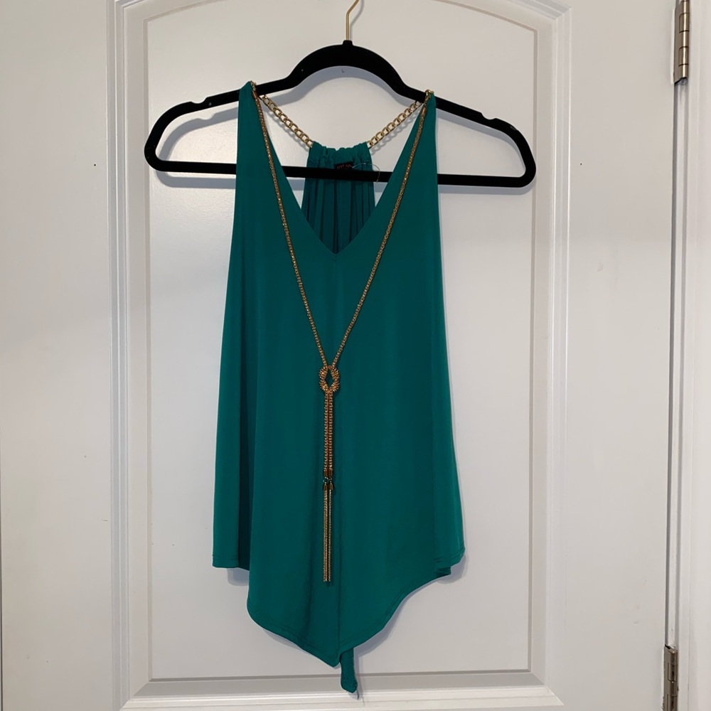 emerald green tank top